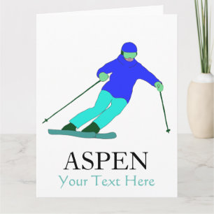 Skifahrer Schnee Skifahren Ski Party Aspen Benutze Karte