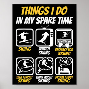 Skifahrer Ski Snow Wintersportler Fu Poster