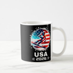 Skifahrer Ski USA Team 2026 Skifahren Amerikanisch Kaffeetasse