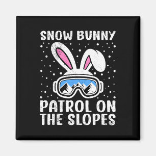 Skifahrer Snow Bunny Patrol auf den Pisten Sicherh Magnet
