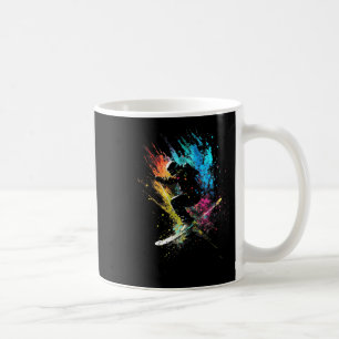 Skifahrer Splash Art Freestyle Skifahren Skifahren Kaffeetasse