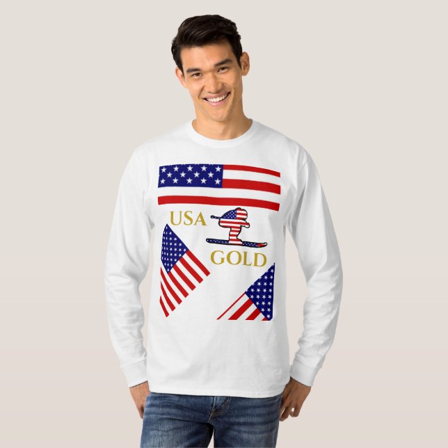 Skifahrer T-Shirt (Vorne ganz)