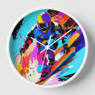 Skifahrer Uhr