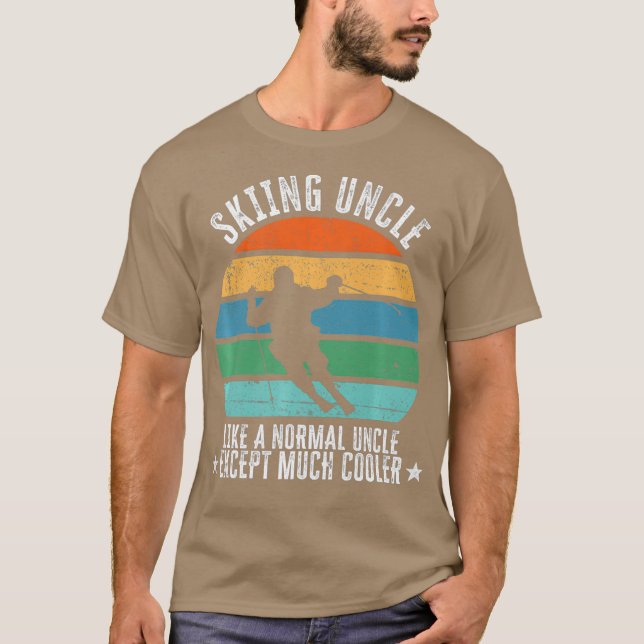 Skifahrer wie normaler Onkel, außer viel lustig T-Shirt (Vorderseite)
