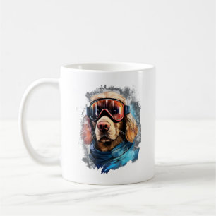 Skifahrerhund in Skibrille  3 Kaffeetasse