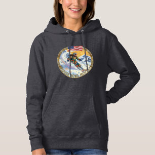 Skifahrerin Bridger Bowl, Montana Hoodie