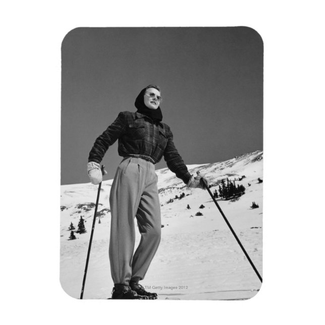Skifahrerin Magnet (Vertikal)