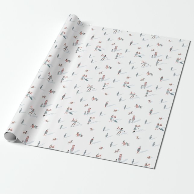 Skiferien Geschenkpapier (Ungerollt)