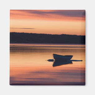 Skiff bei Sonnenaufgang in Eggemoggin Erach in Kle Magnet