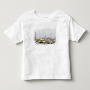 Skiffs und Morgennebel im Southwest Harbor, Kleinkind T-shirt