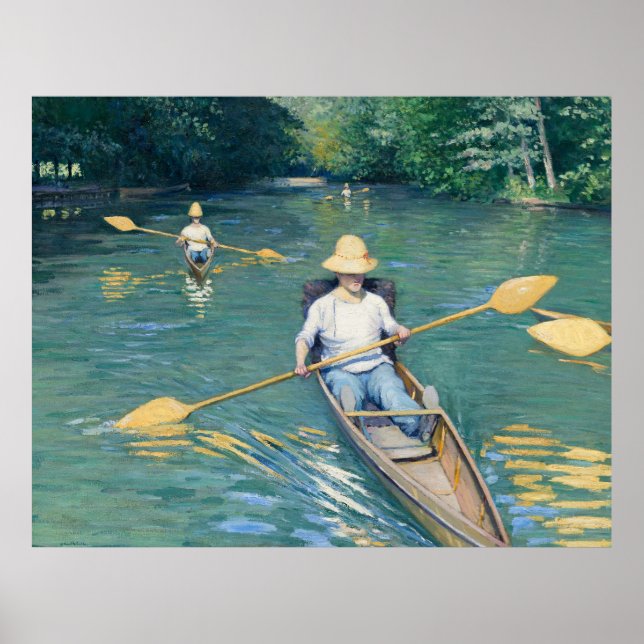Skiffs von Gustave Caillebotte Poster (Vorne)