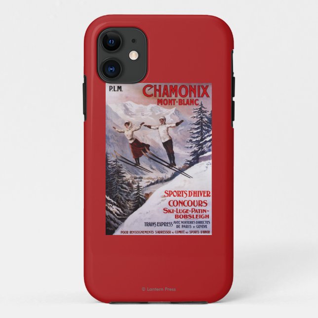 Skiförderungsposter Case-Mate iPhone Hülle (Rückseite)