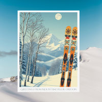 Skigebiet Bachelor Oregon Postkarte
