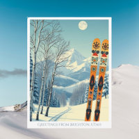 Skigebiet Brighton Utah Postcard