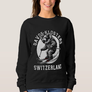 Skigebiet Davos Klosters Schweizer Alpen Skifahren Sweatshirt