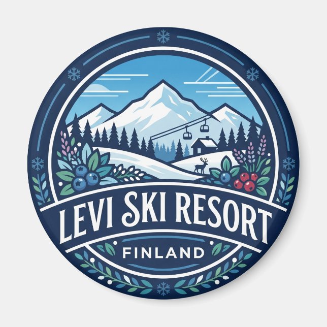 Skigebiet Levi Finnland Magnet (Vorne)