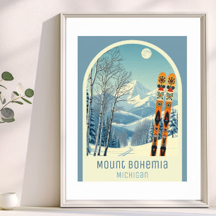 Skigebiet Mount Bohemia Michigan Poster
