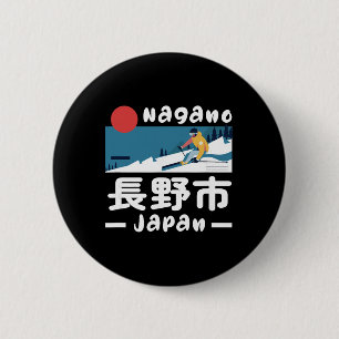 Skigebiet Nagano Japan Skifahren Japanische Alpen Button