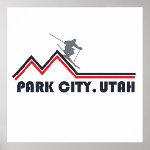 Skigebiet Park City Utah Poster
