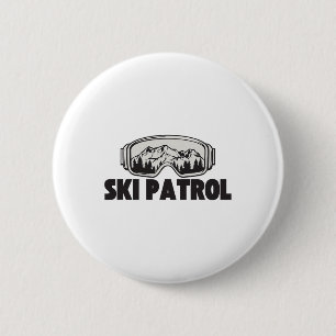 Skigebiet Patrol Winter Skifahren Goggles Bergtour Button