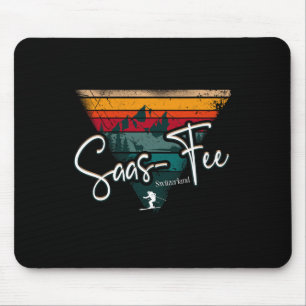 Skigebiet Saas-fee Schweizer Alpen Alpin-Ski Schwe Mousepad