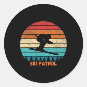 Skigebiet Skipatrol Skigebiet Winterskigebiet Sonn Runder Aufkleber