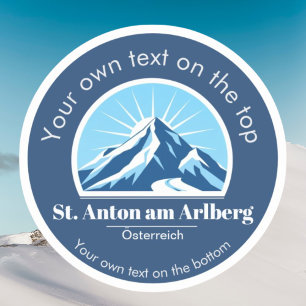 Skigebiet St. Anton am Arlberg Österreich Aufkleber