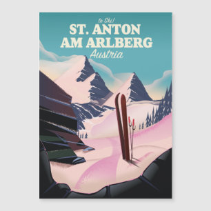Skigebiet St. Anton am Arlberg Österreich Magnetkarte
