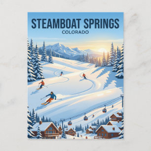 Skigebiet Steamboat Colorado Postkarte