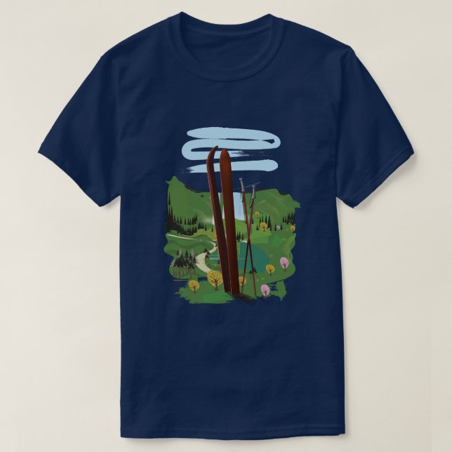 Skigebiet T-Shirt (Design vorne)