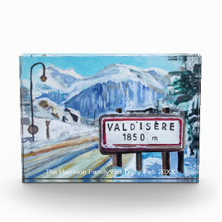 Skigebiet Val d'Isère Individueller Acryl-Fotobloc Fotoblock