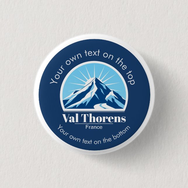 Skigebiet Val Thorens Frankreich Button (Vorderseite)