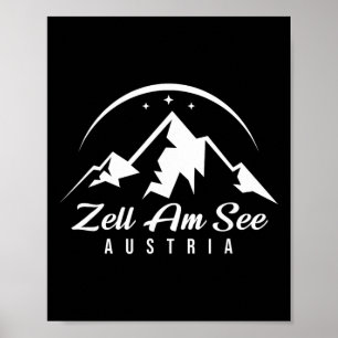 Skigebiet Zell Am See Österreich Skifahren Snowboa Poster
