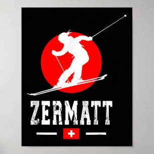 Skigebiet Zermatt Alpen Schweizer Berge Schweiz Poster