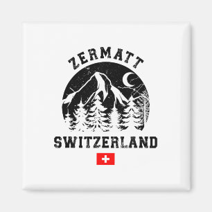 Skigebiet Zermatt Schweiz Alpen Alpinski  Magnet