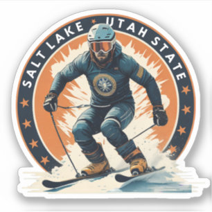 Skigebiete Salt Lake City Utah Aufkleber