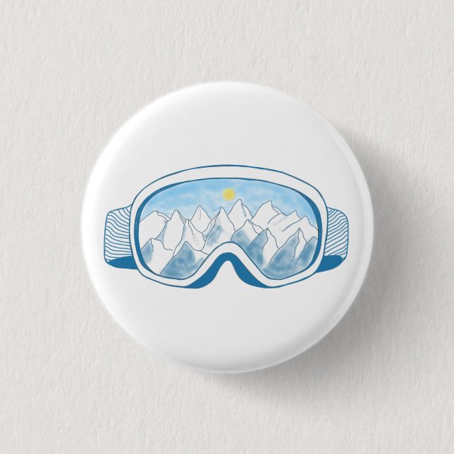 Skigelände Button (Vorderseite)