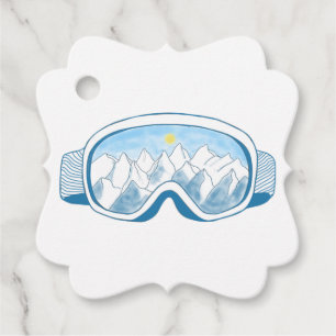 Skigelände Geschenkanhänger
