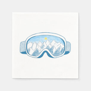 Skigelände Serviette