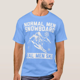 Skigeschenk für Herren Skifahren Apres Ski Schnee T-Shirt