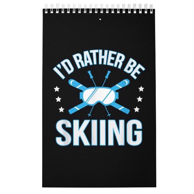 Skigeschenk| Ich würde lieber Skifahren Kalender (Titelbild)