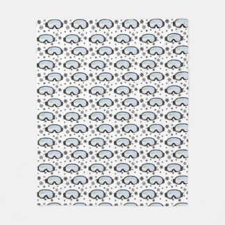 Skiggles Bergblick Schneeflocken Illustration Fleecedecke