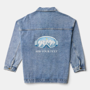 Skiggles Berge Illustration Personalisiert Jeansjacke