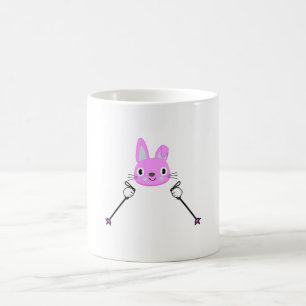 Skihasen mit Skistöcken Kaffeetasse