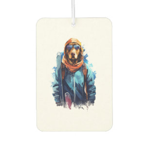 Skihund in Skibrille 5 Autolufterfrischer