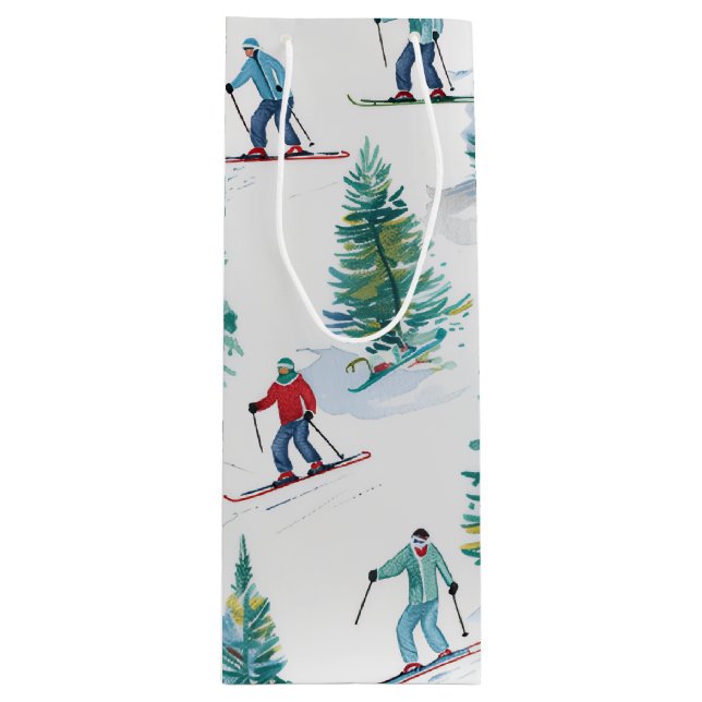 skiiers 3 geschenktüte für weinflaschen (Vorderseite)