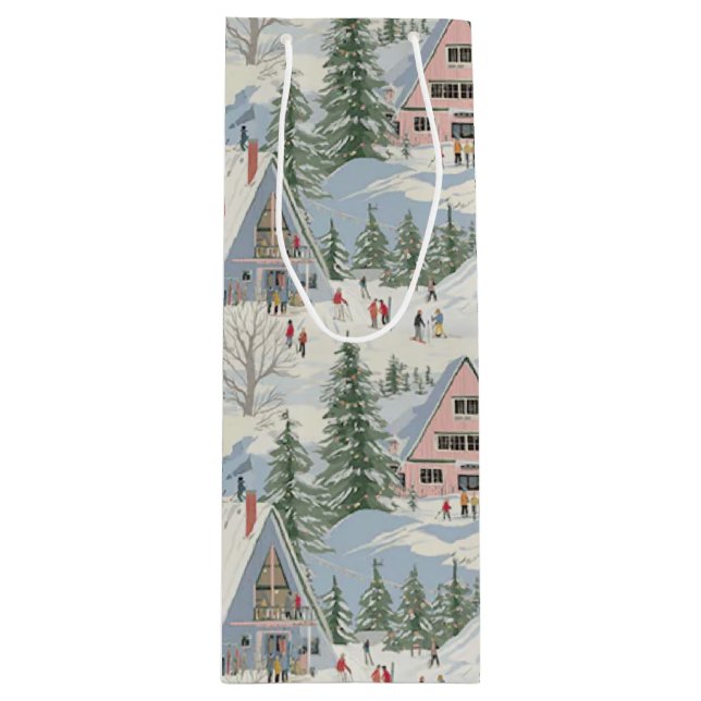 skiiers 4 geschenktüte für weinflaschen (Vorderseite)