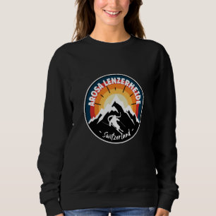 Skiing Arosa Lenzerheide Schweiz Vintag Sweatshirt