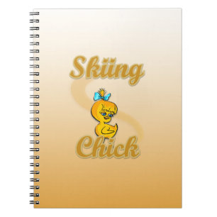 Skiing Chick Notizblock