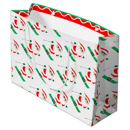 Skiing Christmas Holiday Große Geschenktüte